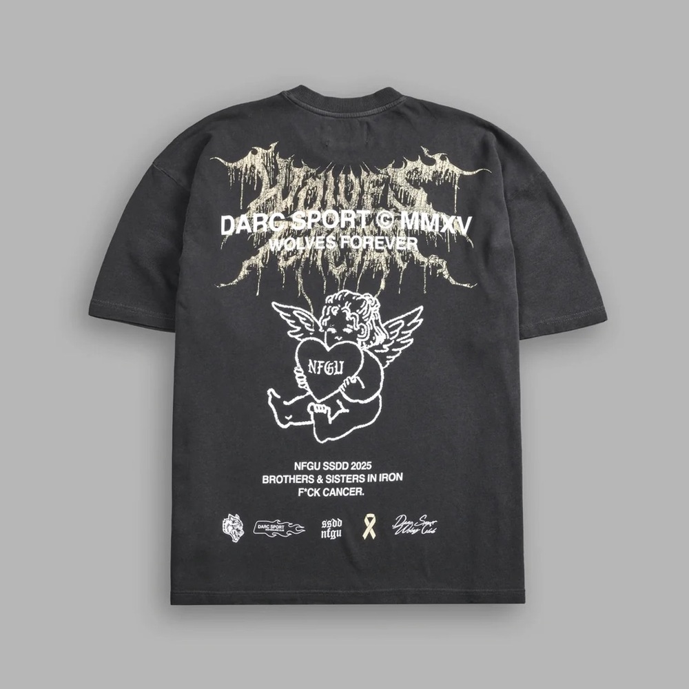 Darc  Sport CHERUB CORE "PREMIUM" OVERSIZED TEE IN WOLF GRAY